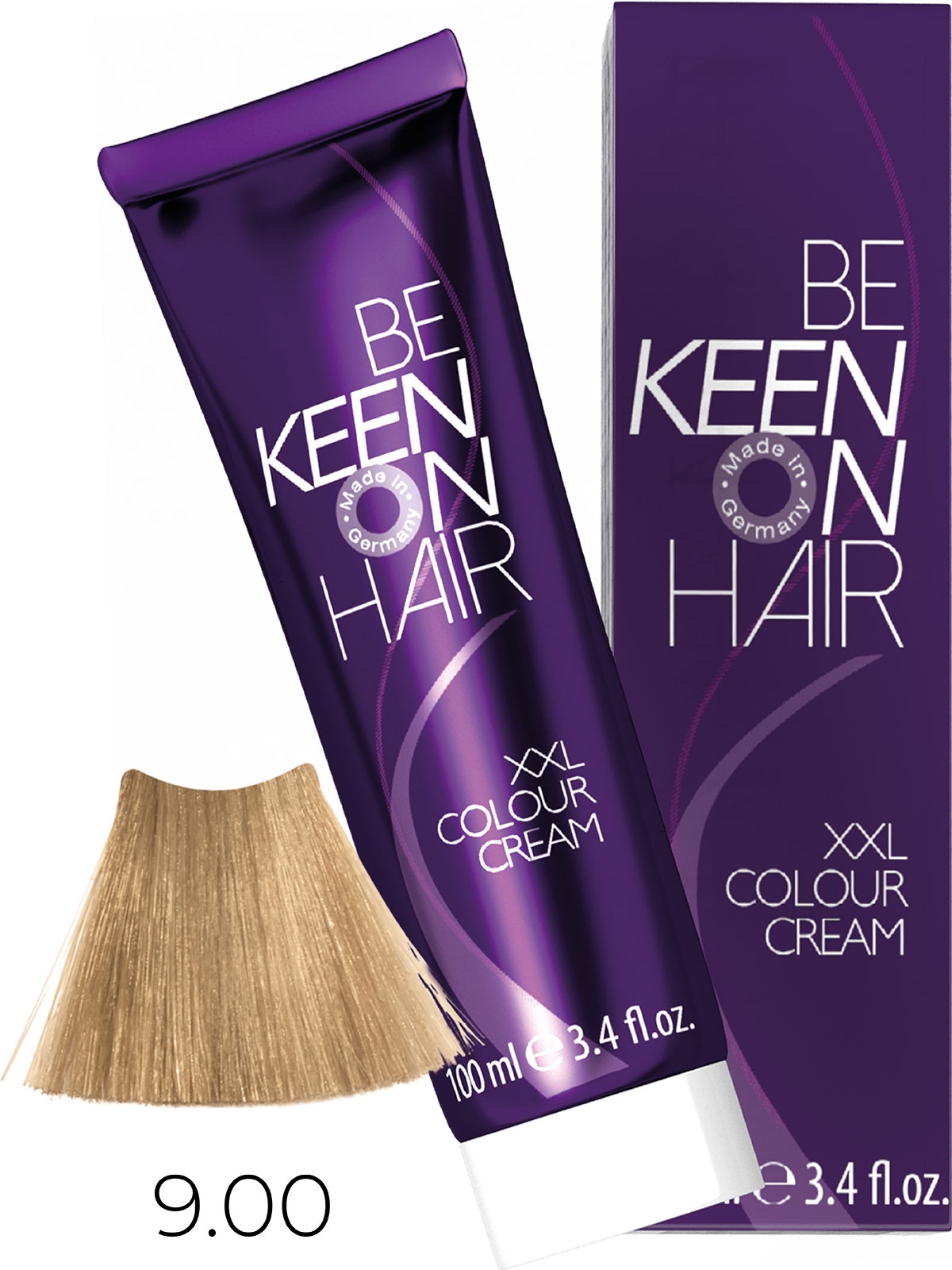 Оттеночные красители:  KEEN -  Крем-краска для волос KEEN COLOUR CREAM XXL 9.00+ Интенсивный светлый блондин Hellblond +