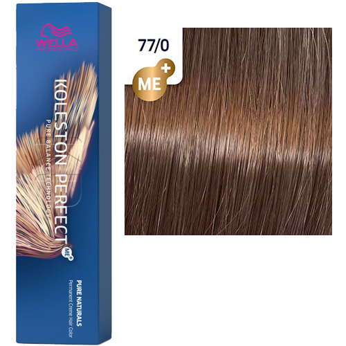 Профессиональные краски для волос:  Wella Professionals -  Краска для волос KOLESTON PERFECT ME+ 77/0 БЛОНД ИНТЕНСИВНЫЙ НАТУРАЛЬНЫЙ PURE NATURALS  (80 мл)