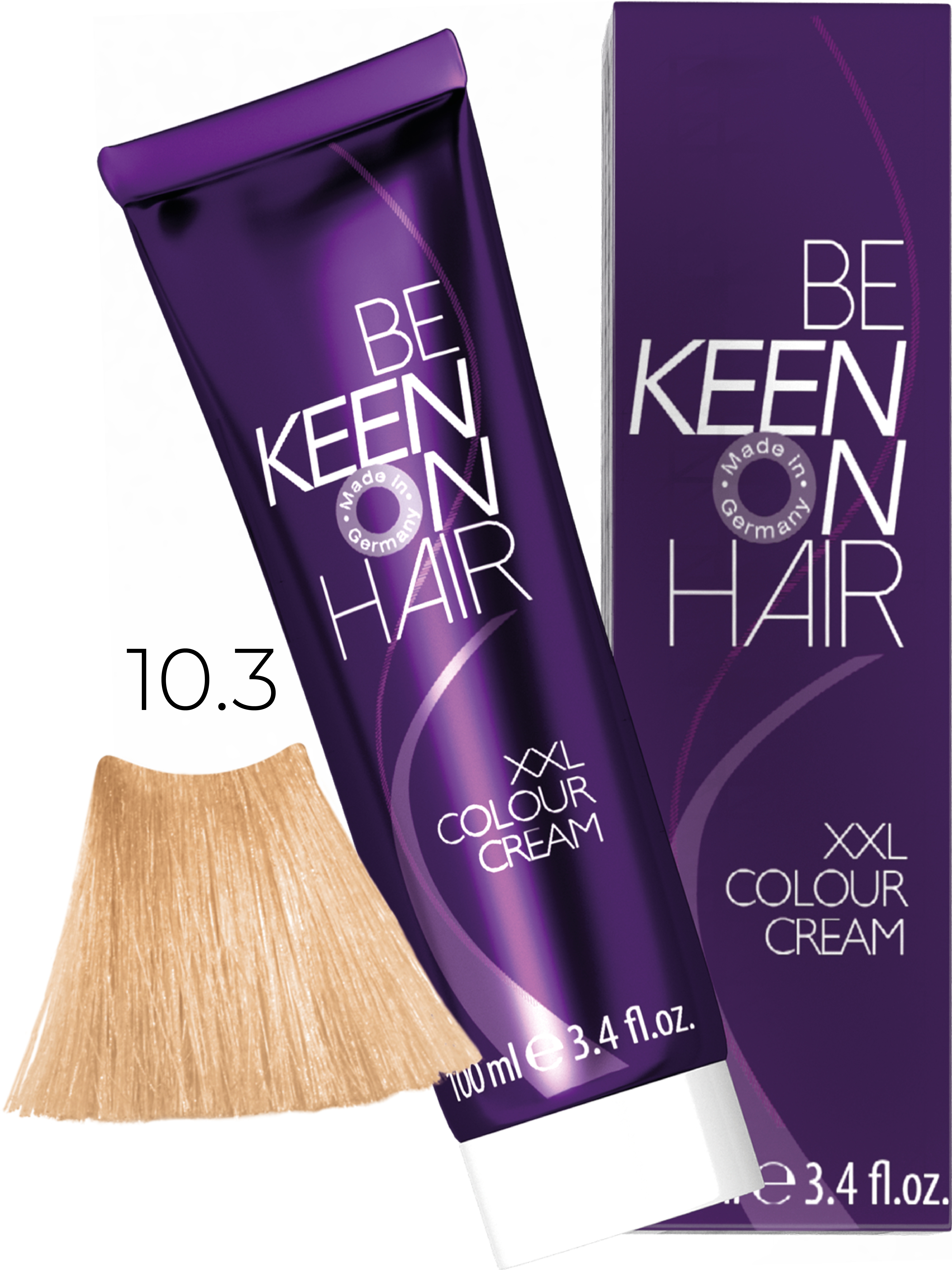 Оттеночные красители:  KEEN -  Крем-краска для волос KEEN COLOUR CREAM XXL 10.3 Ультра-светлый золотистый блондин Ultrahellblond Gold
