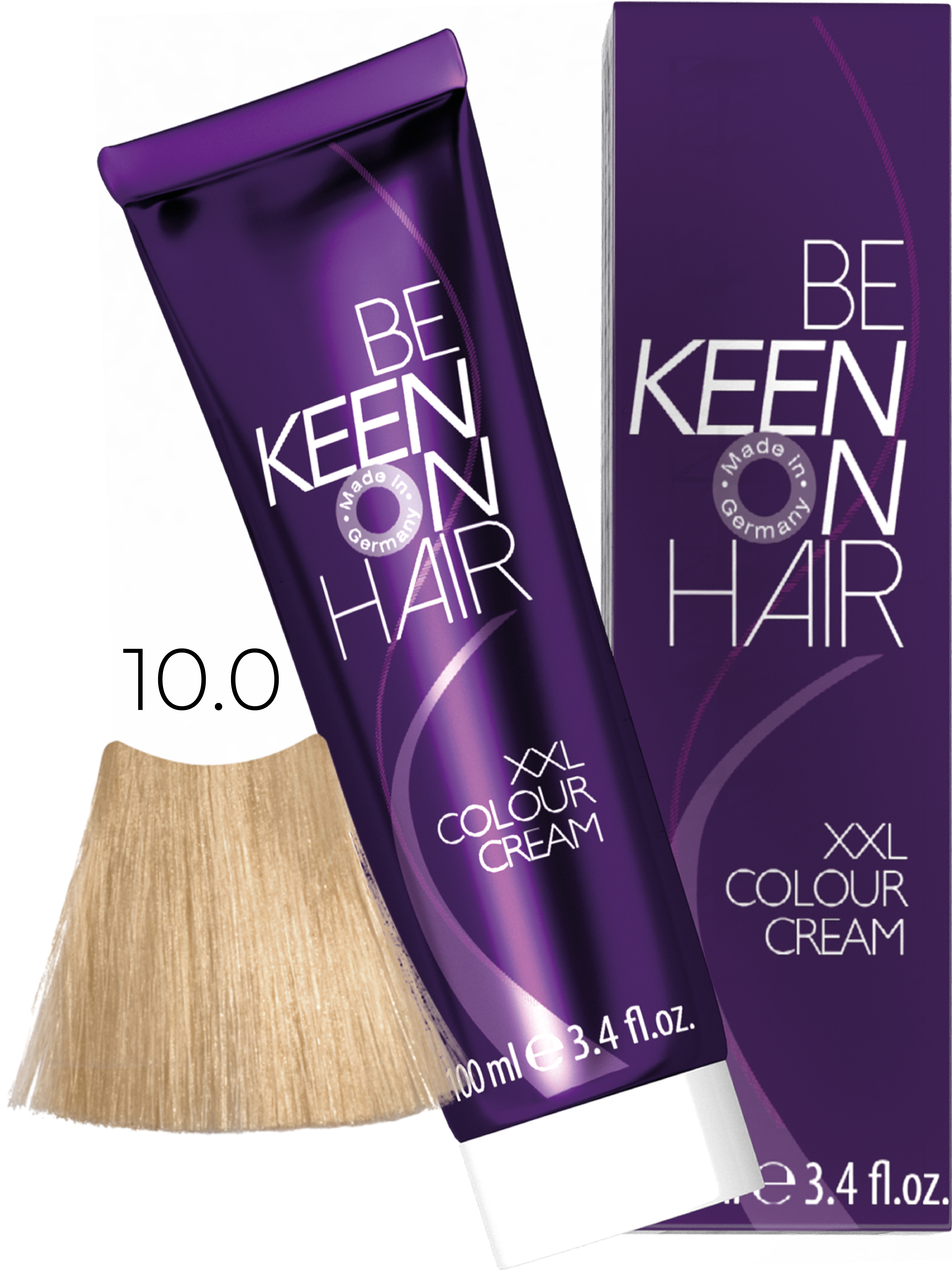 Оттеночные красители:  KEEN -  Крем-краска для волос KEEN COLOUR CREAM XXL 10.0 Ультра-светлый блондин Ultrahellblond