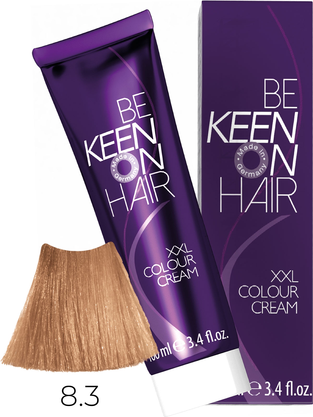Оттеночные красители:  KEEN -  Крем-краска для волос KEEN COLOUR CREAM XXL 8.3 Золотистый блондин Blond Gold