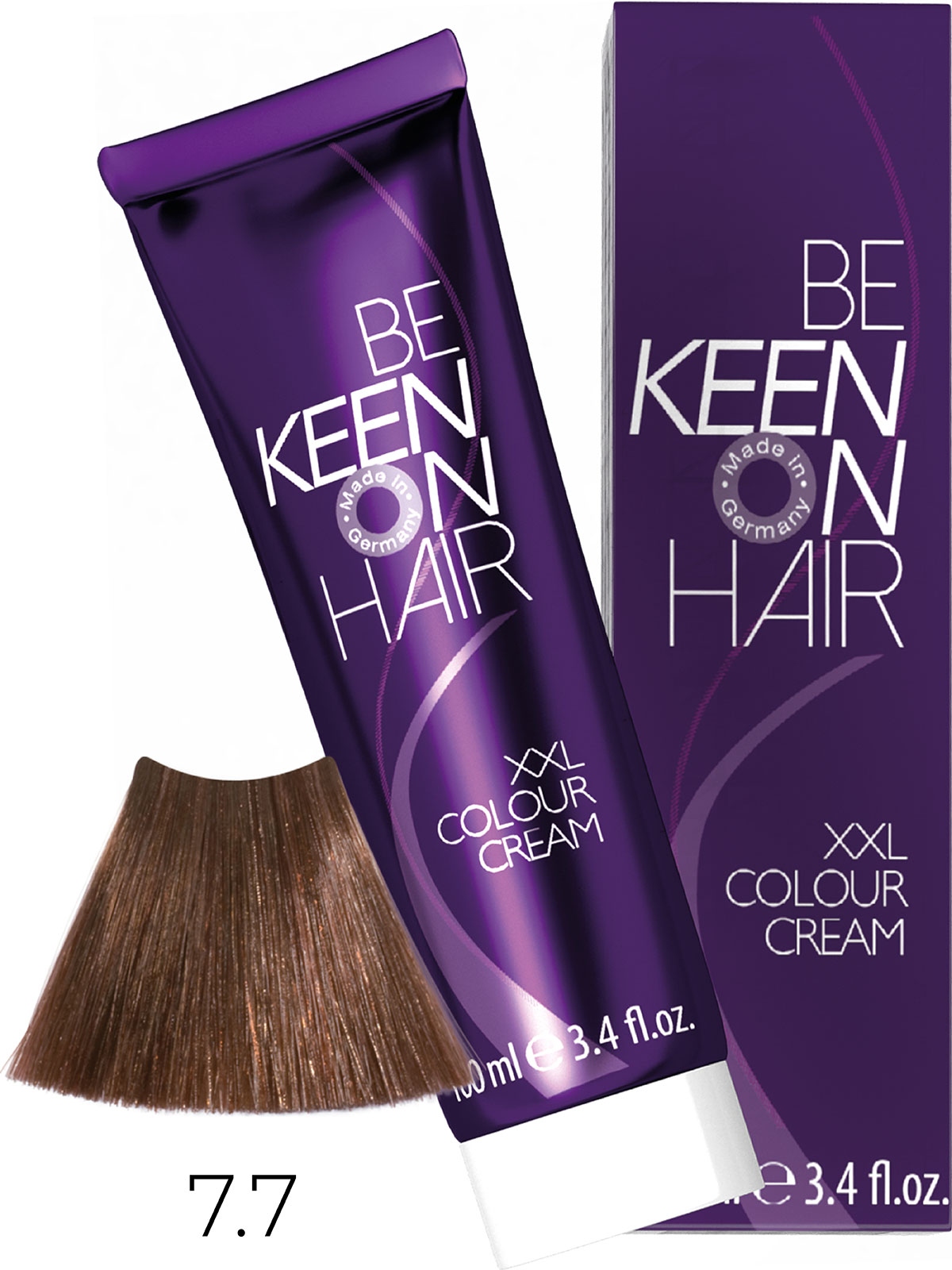 Оттеночные красители:  KEEN -  Крем-краска для волос KEEN COLOUR CREAM XXL 7.7 Карамель Karamell