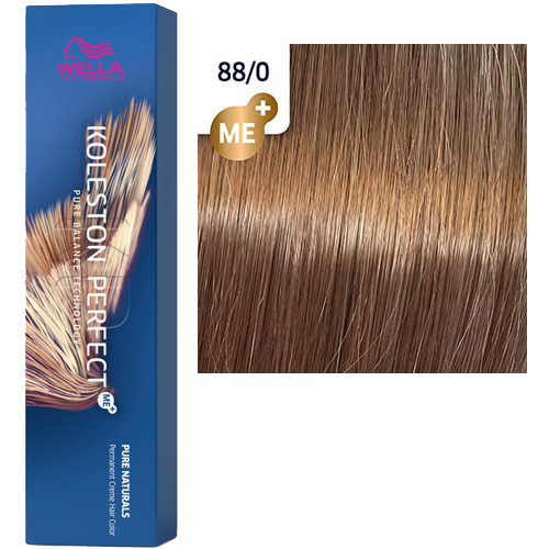 Профессиональные краски для волос:  Wella Professionals -  Краска для волос KOLESTON PERFECT ME+ 88/0 СВЕТЛЫЙ БЛОНД ИНТЕНСИВНЫЙ НАТУРАЛЬНЫЙ PURE NATURALS (80 мл)