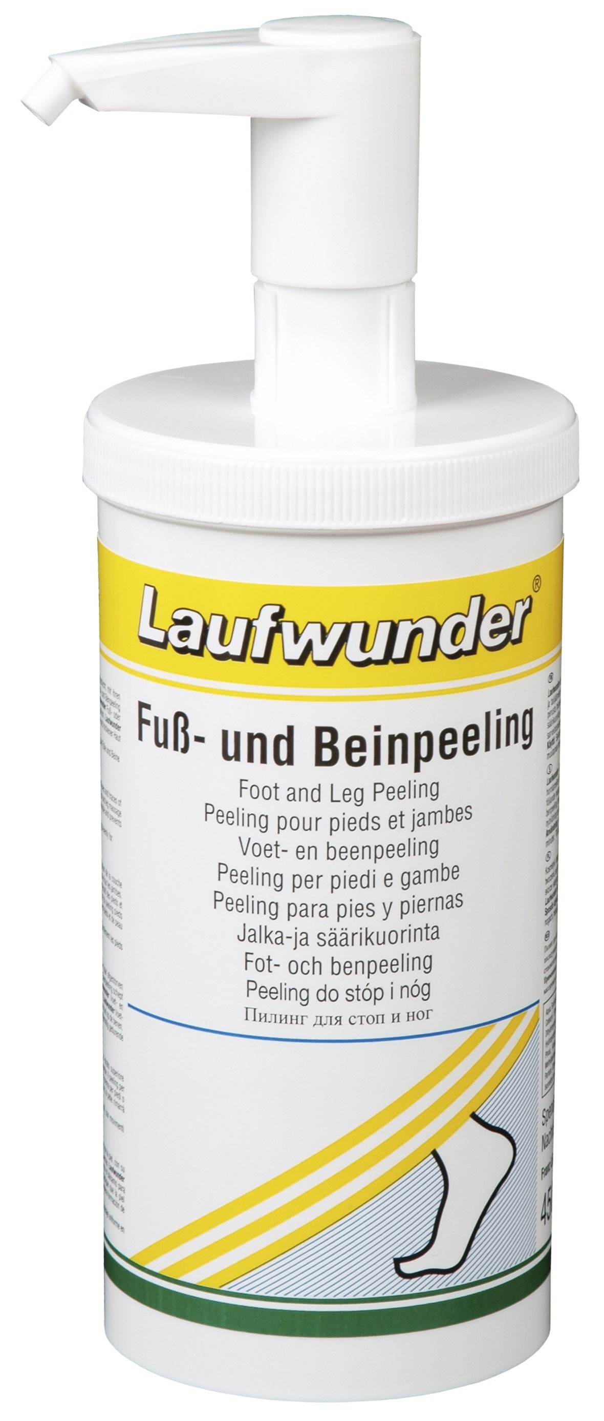 Пилинги для ног:  Laufwunder -  Пилинг для ног с алоэ вера с дозатором (450мл.)