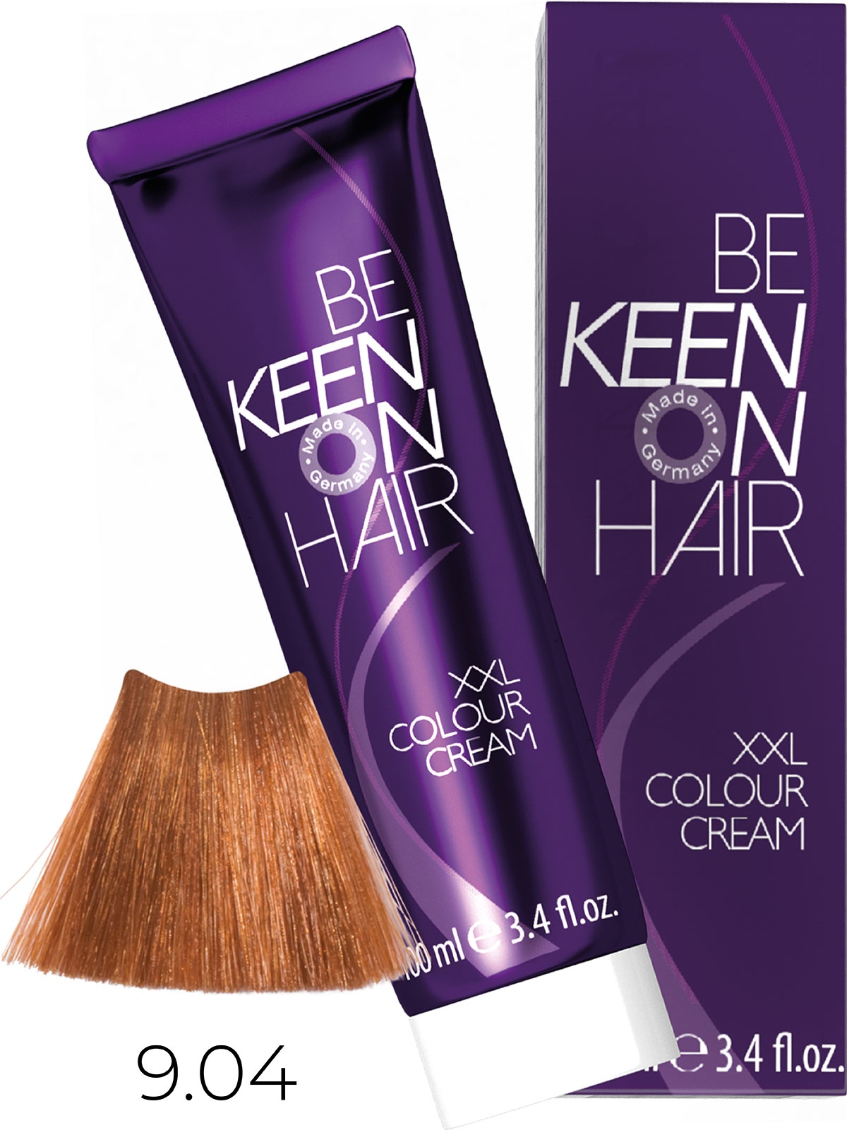 Оттеночные красители:  KEEN -  Крем-краска для волос KEEN COLOUR CREAM XXL 9.04 Светло-медный блондин Hellblond Kupfer
