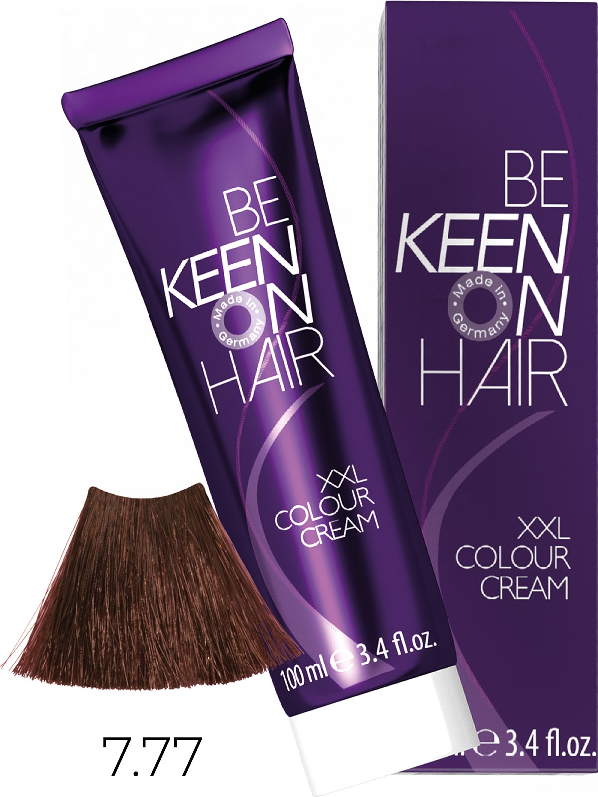 Оттеночные красители:  KEEN -  Крем-краска для волос KEEN COLOUR CREAM XXL 7.77 Капучино Cappuccino