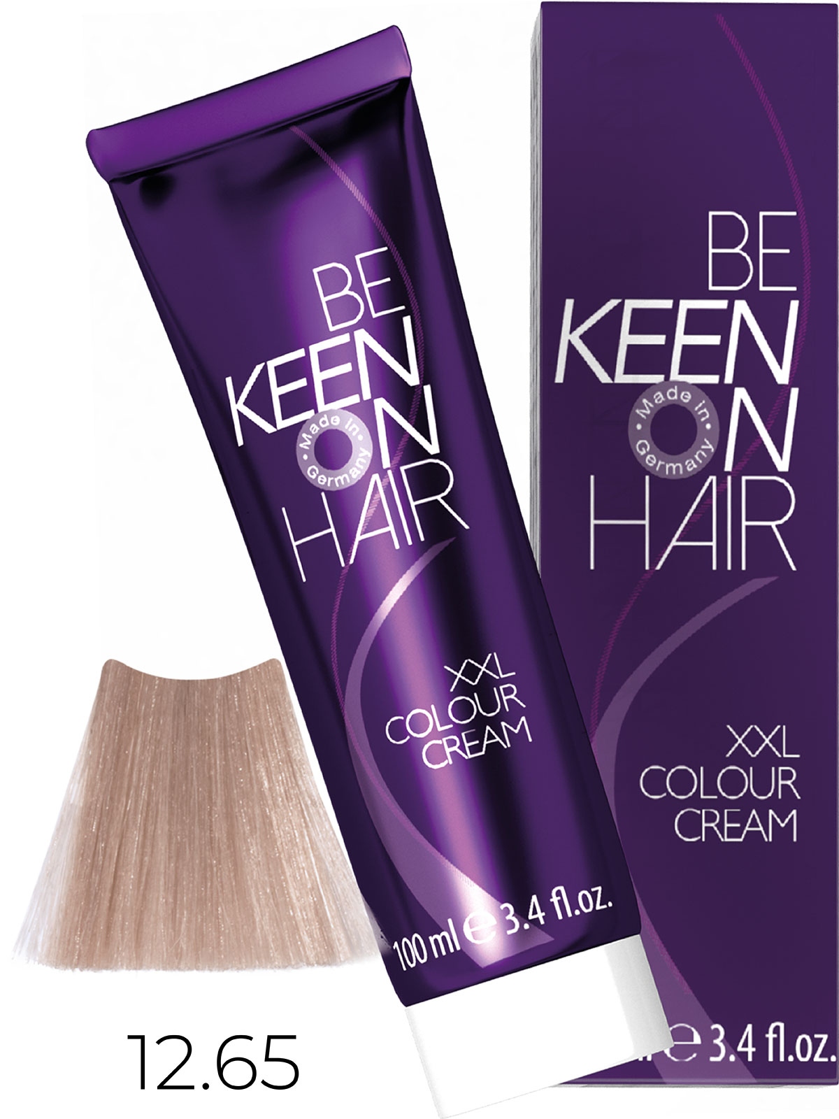 Оттеночные красители:  KEEN -  Крем-краска для волос KEEN COLOUR CREAM XXL 12.65 Платиновый фиолетово-красный блондин Platinblond Violett-Rot