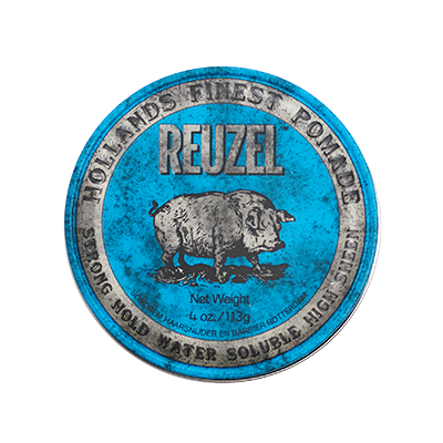 Мужские средства для укладки волос:  REUZEL -  Помада для укладки волос ультраблеск и сверхсильная фиксация Голубая (340 мл)